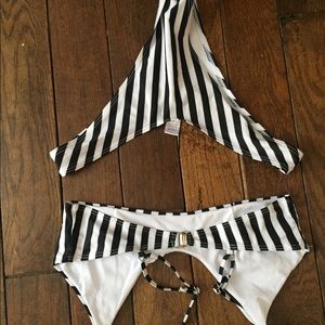 Zaful striped bikini. Super cheeky